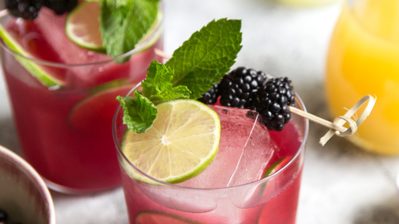 Blackberry Pineapple Rum Cocktail