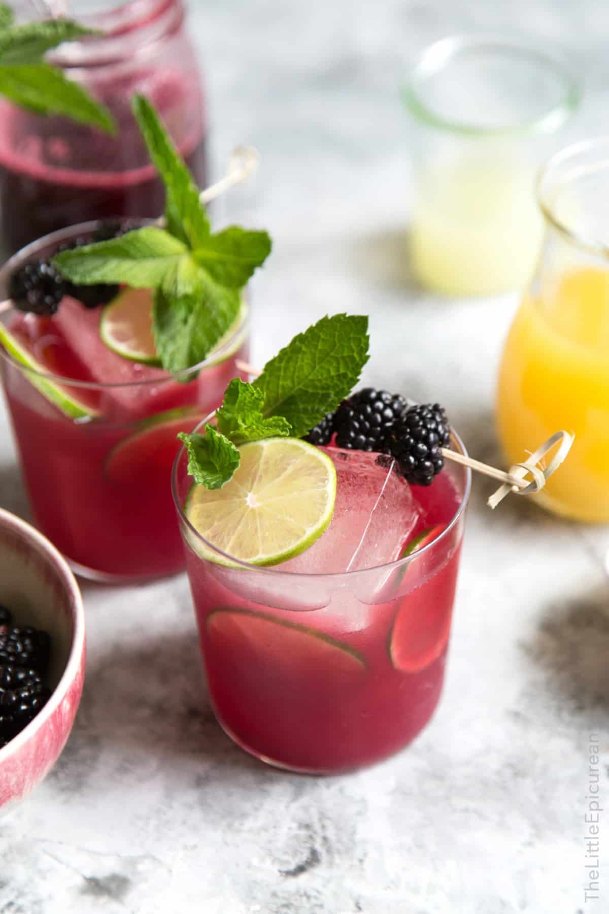 Blackberry Pineapple Rum Cocktail