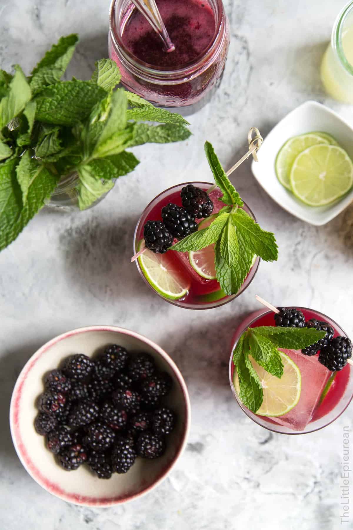 Blackberry Pineapple Rum Cocktail