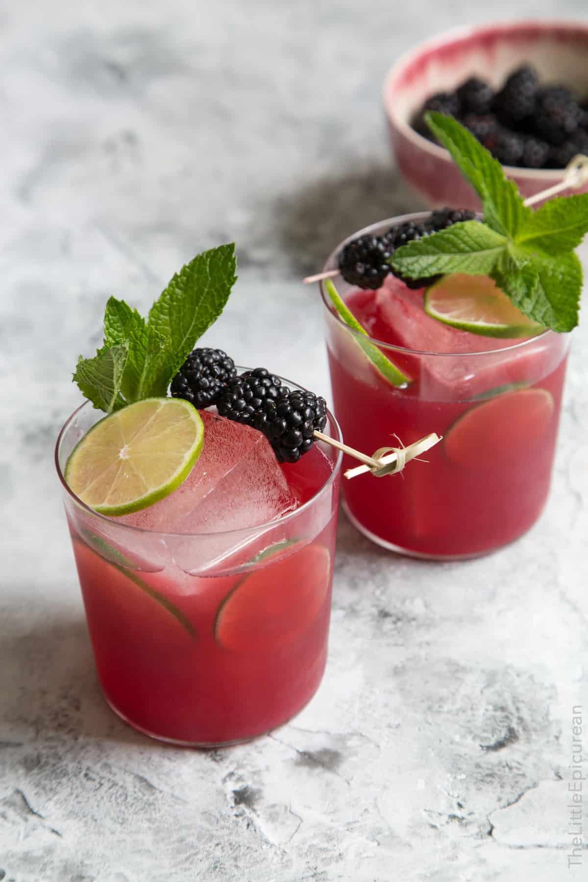 Blackberry Pineapple Rum Cocktail