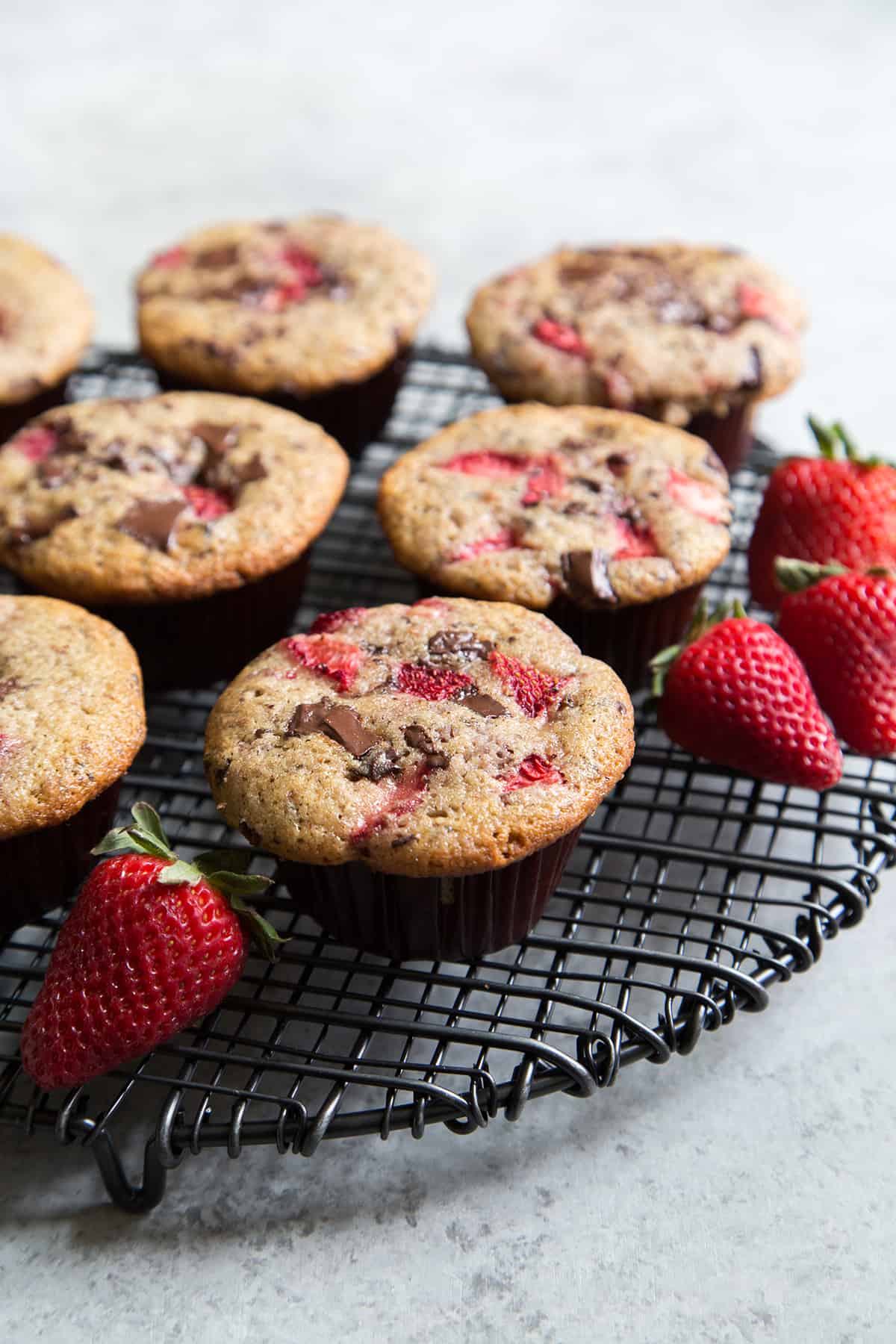 Chocolate Strawberry Muffins