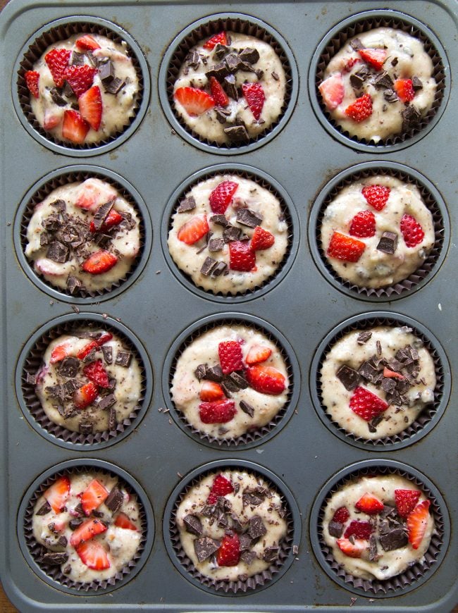 Chocolate Strawberry Muffins