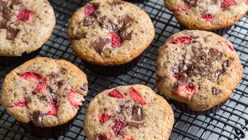 Chocolate Strawberry Muffins