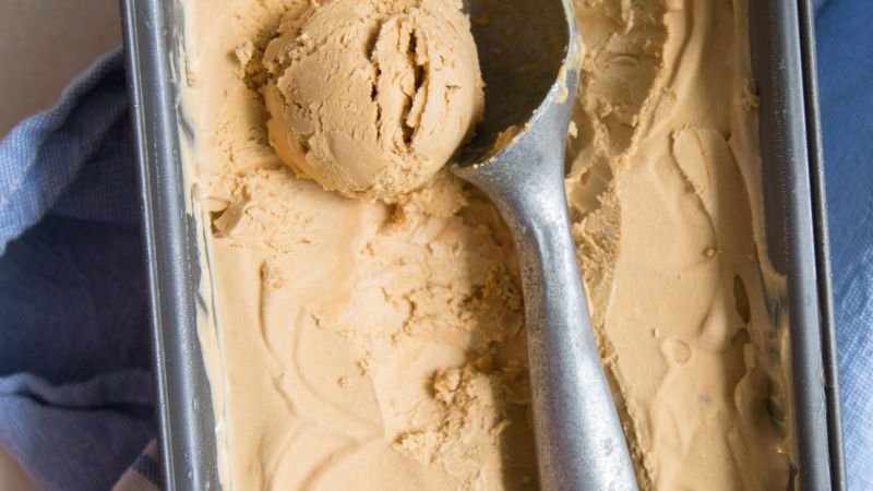 No Churn Espresso Dulce de Leche Ice Cream