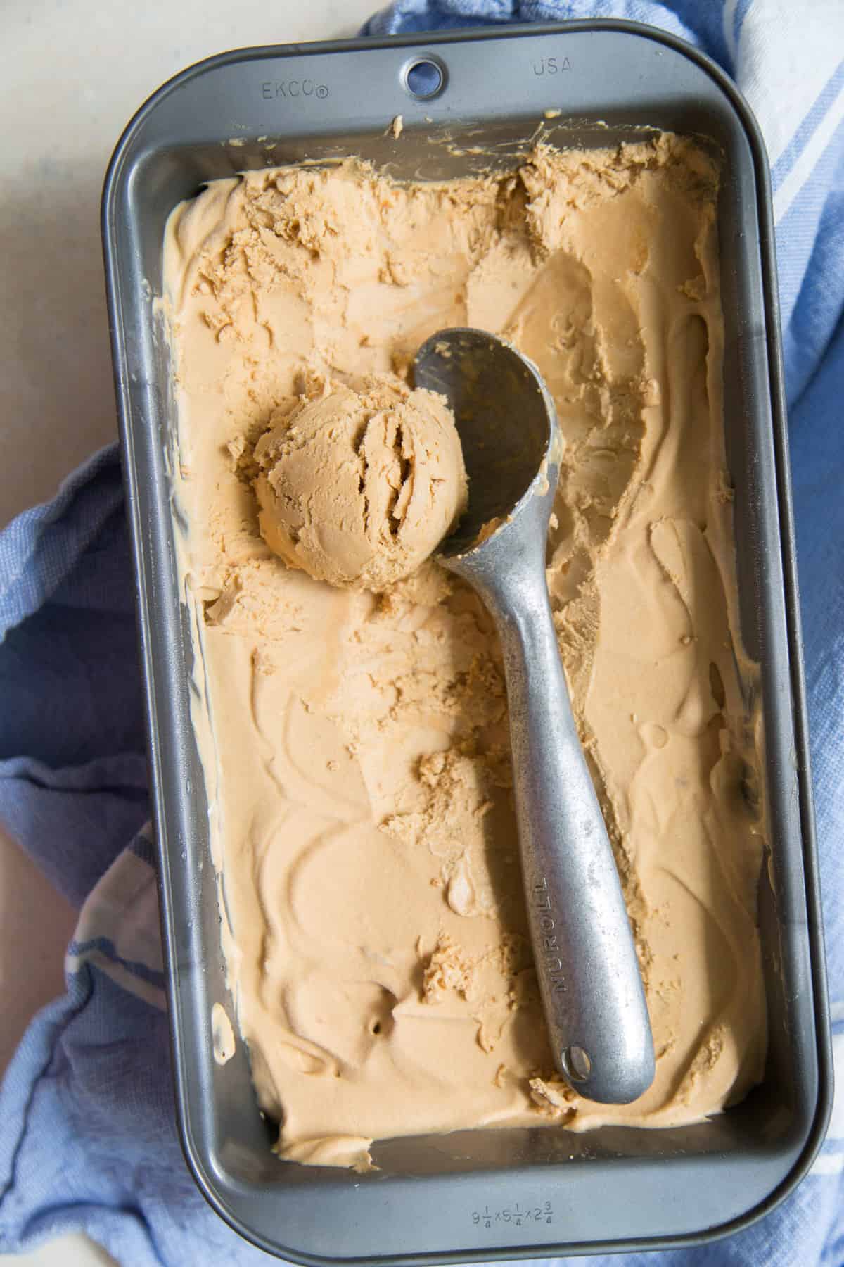 No Churn Espresso Dulce de Leche Ice Cream