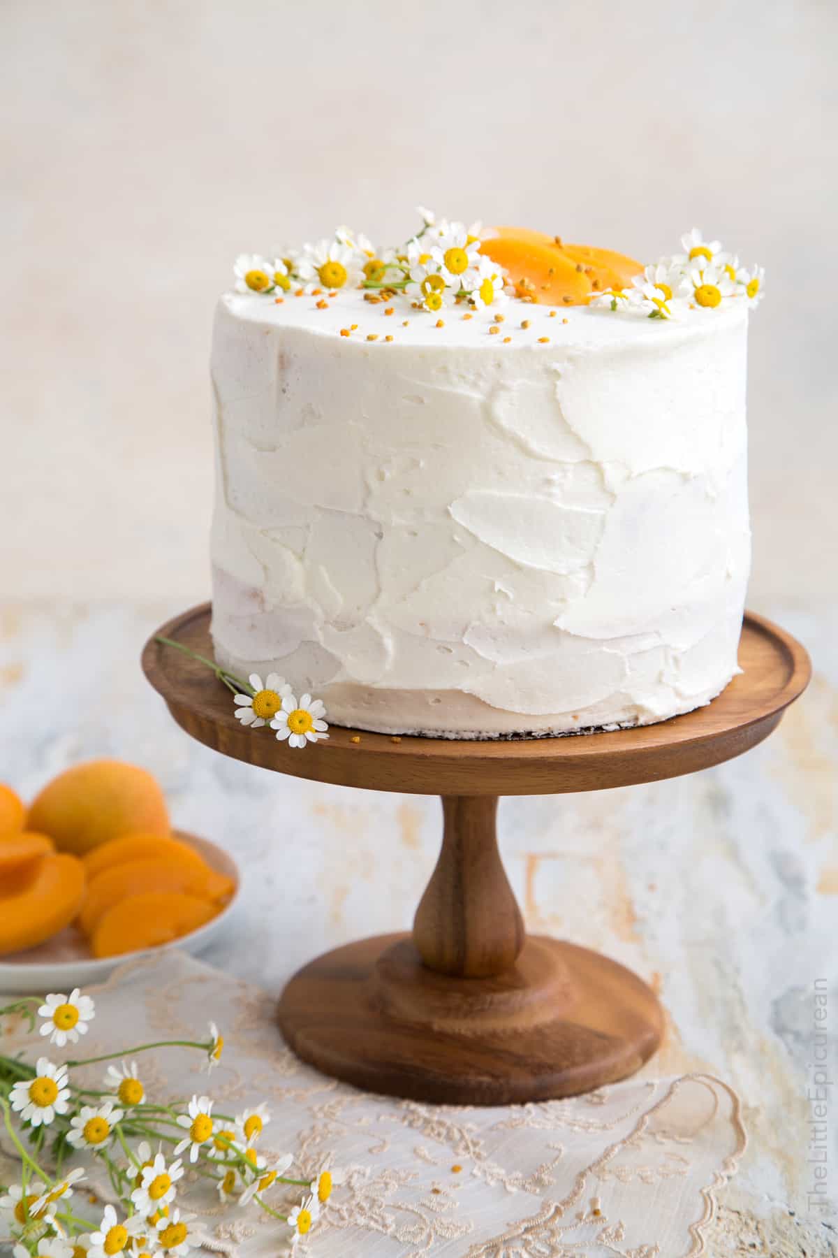 Apricot Chamomile Cake with Bee Pollen