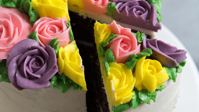 Buttercream Flowers Cake