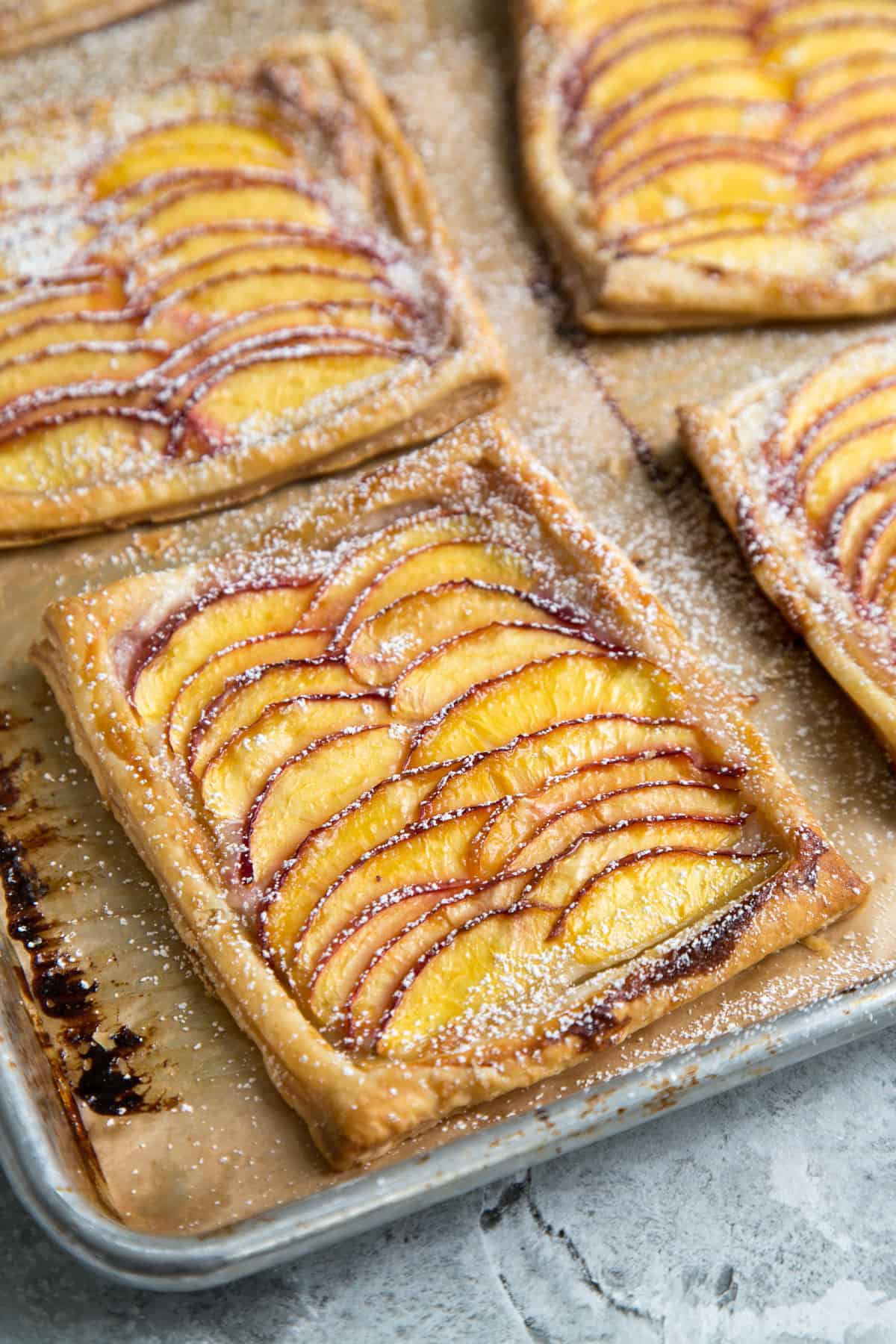 Nectarine Puff Pastry Tart with Vanilla Bean Cream Cheese