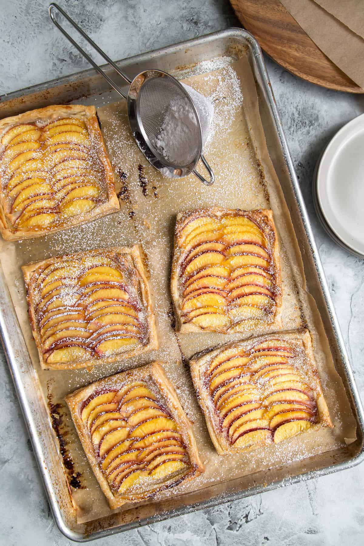 Nectarine Puff Pastry Tart with Vanilla Bean Cream Cheese