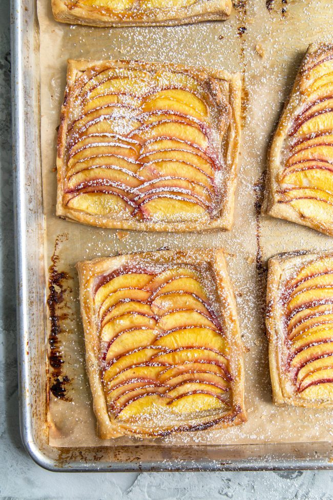 Nectarine Puff Pastry Tarts with Vanilla Bean Cream The Little Epicurean