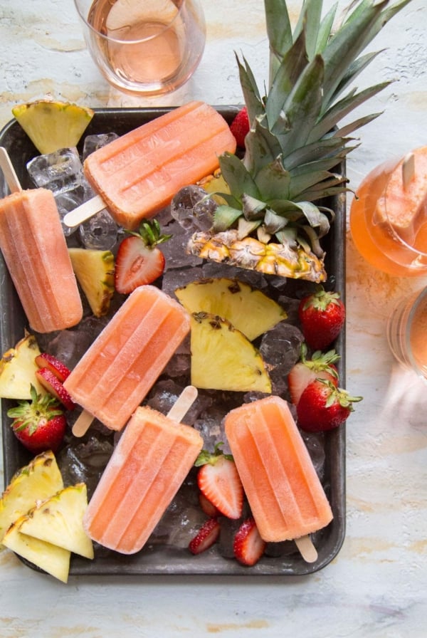 Passion Fruit Rose Popsicles