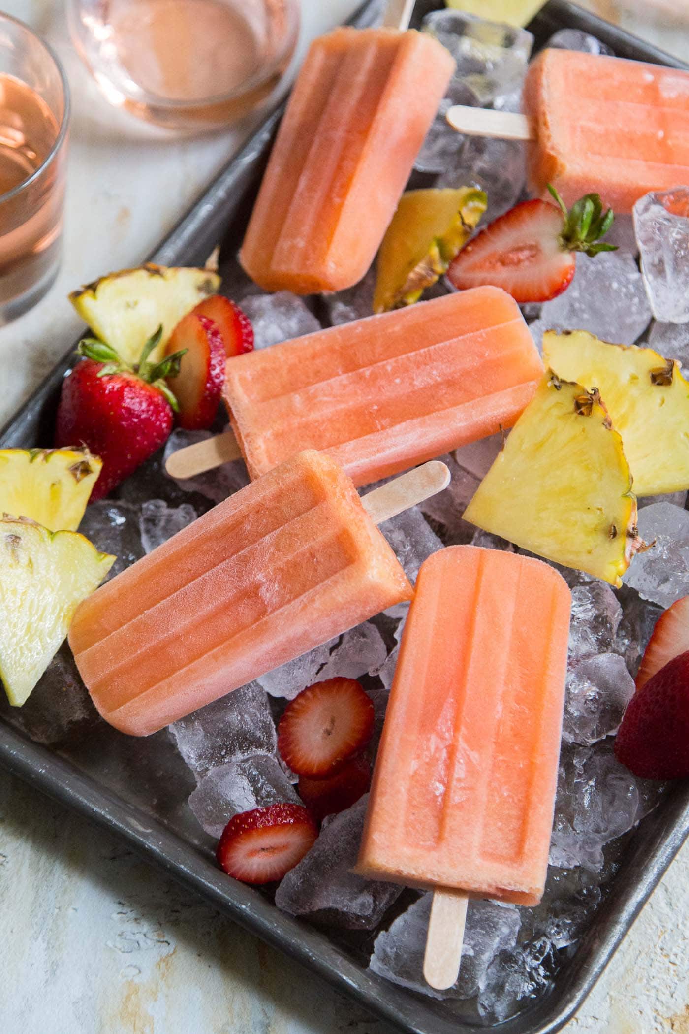 Passion Fruit Rose Popsicles