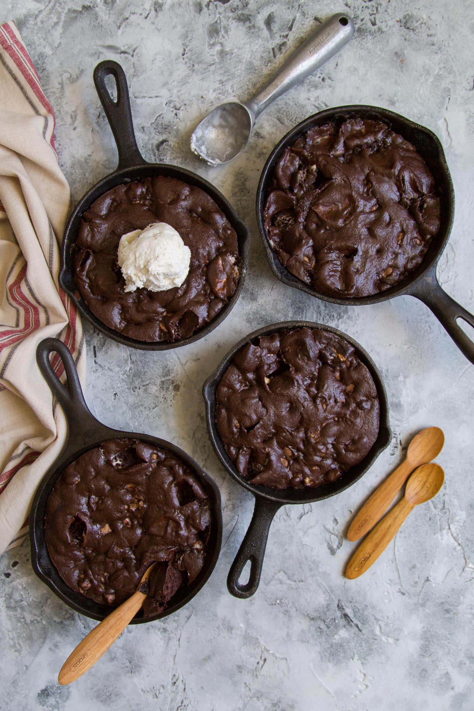 Skillet Rocky Road Brownies