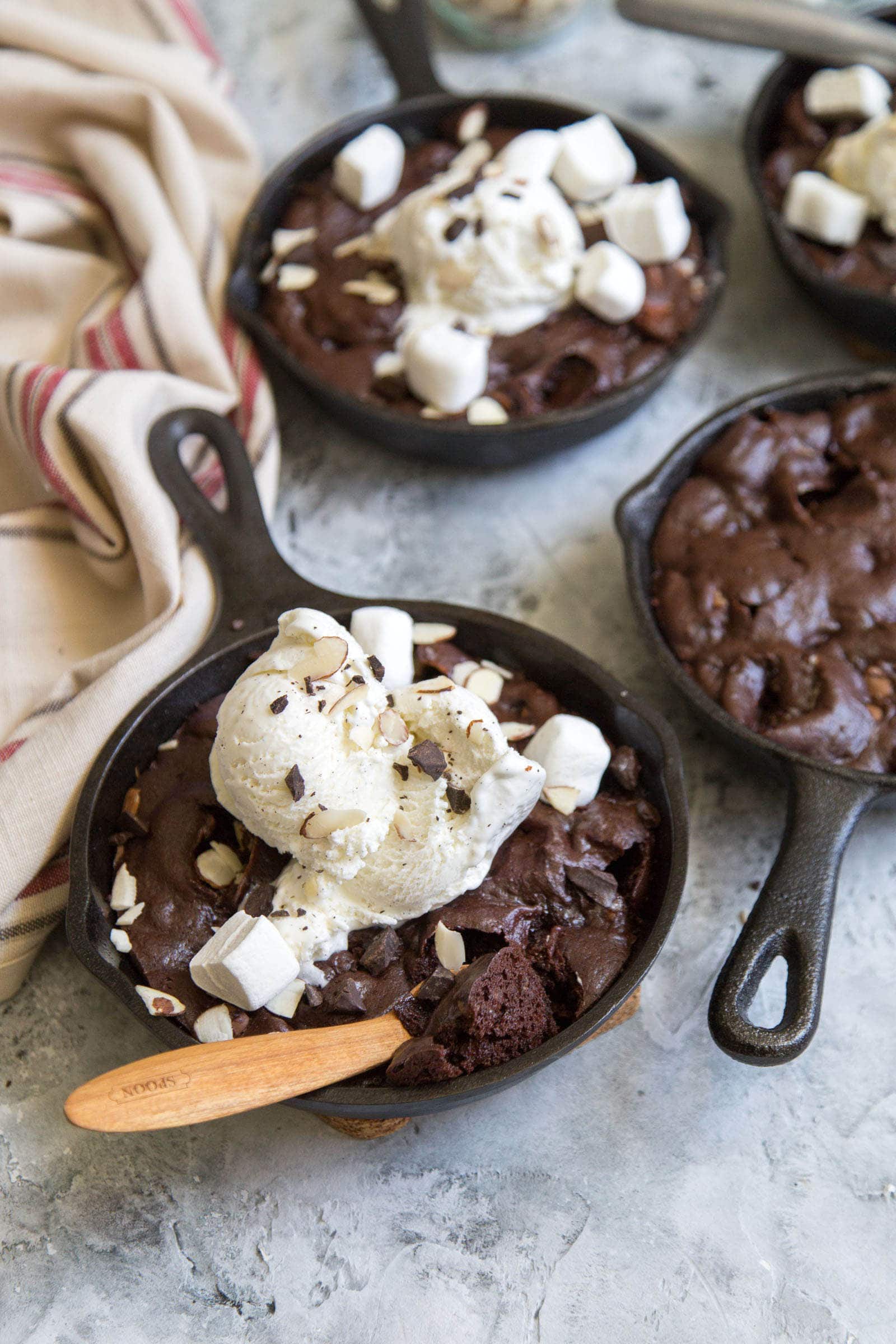 Skillet Rocky Road Brownies