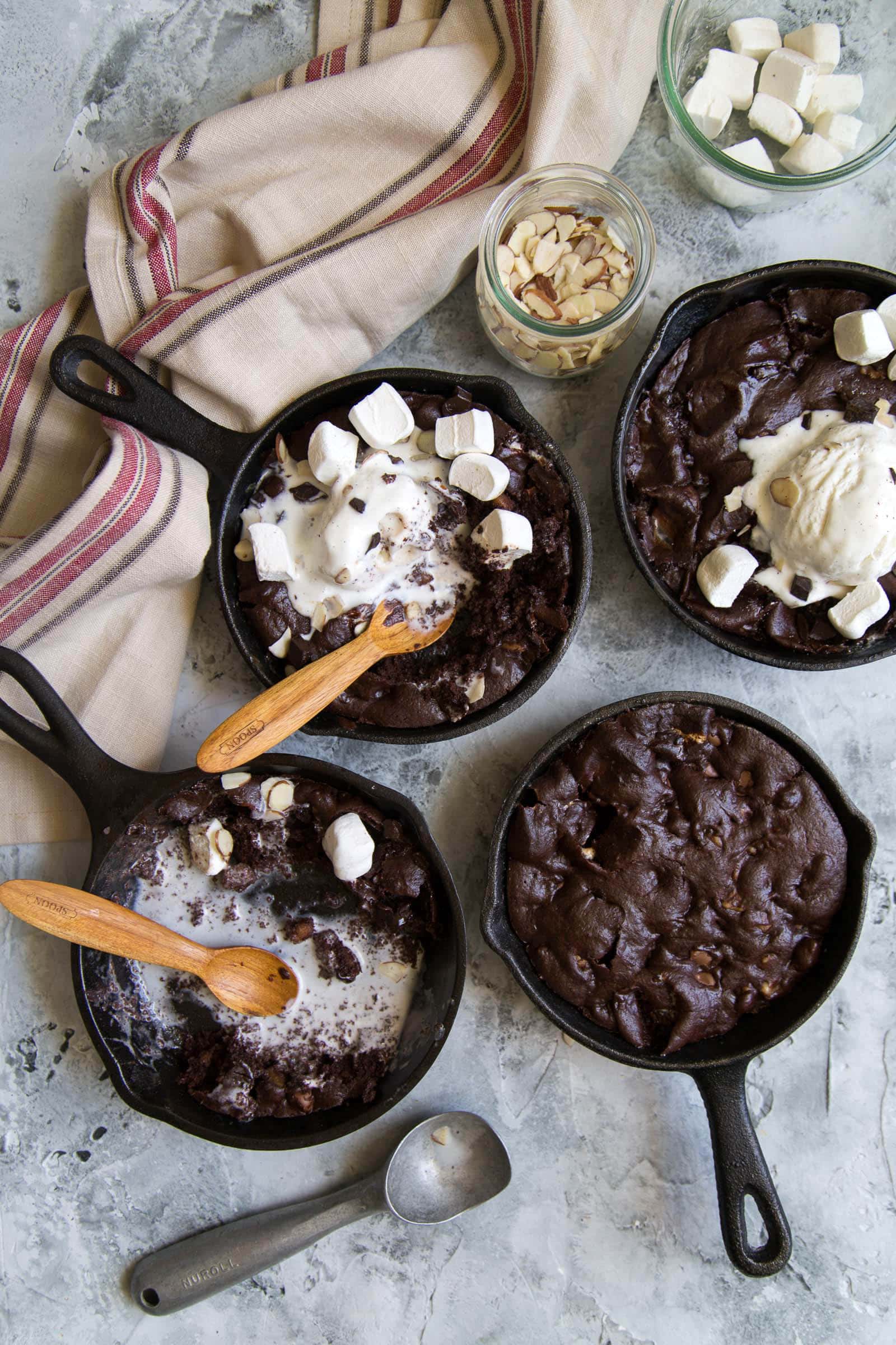 Skillet Rocky Road Brownies