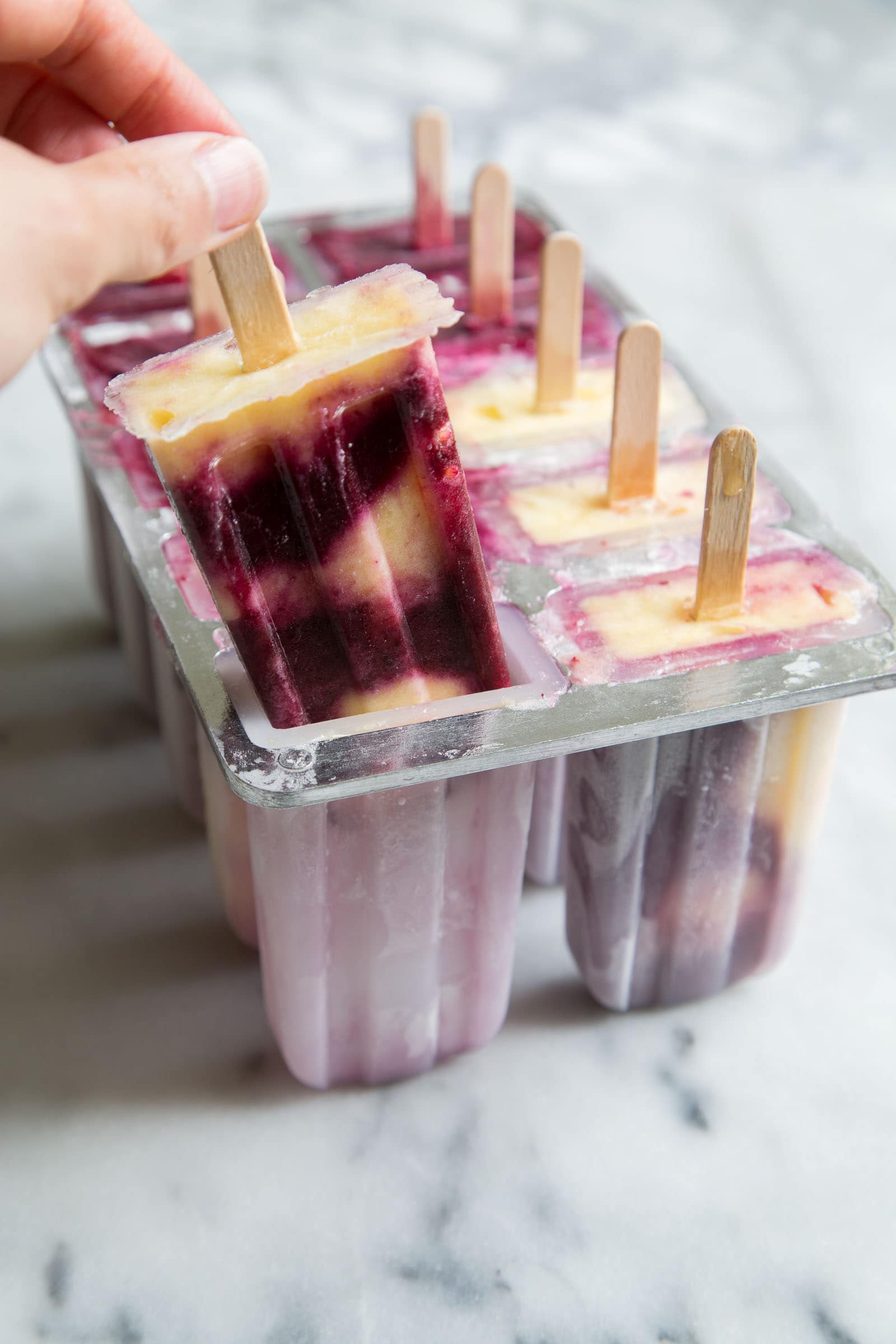 Cherry Pineapple Popsicles