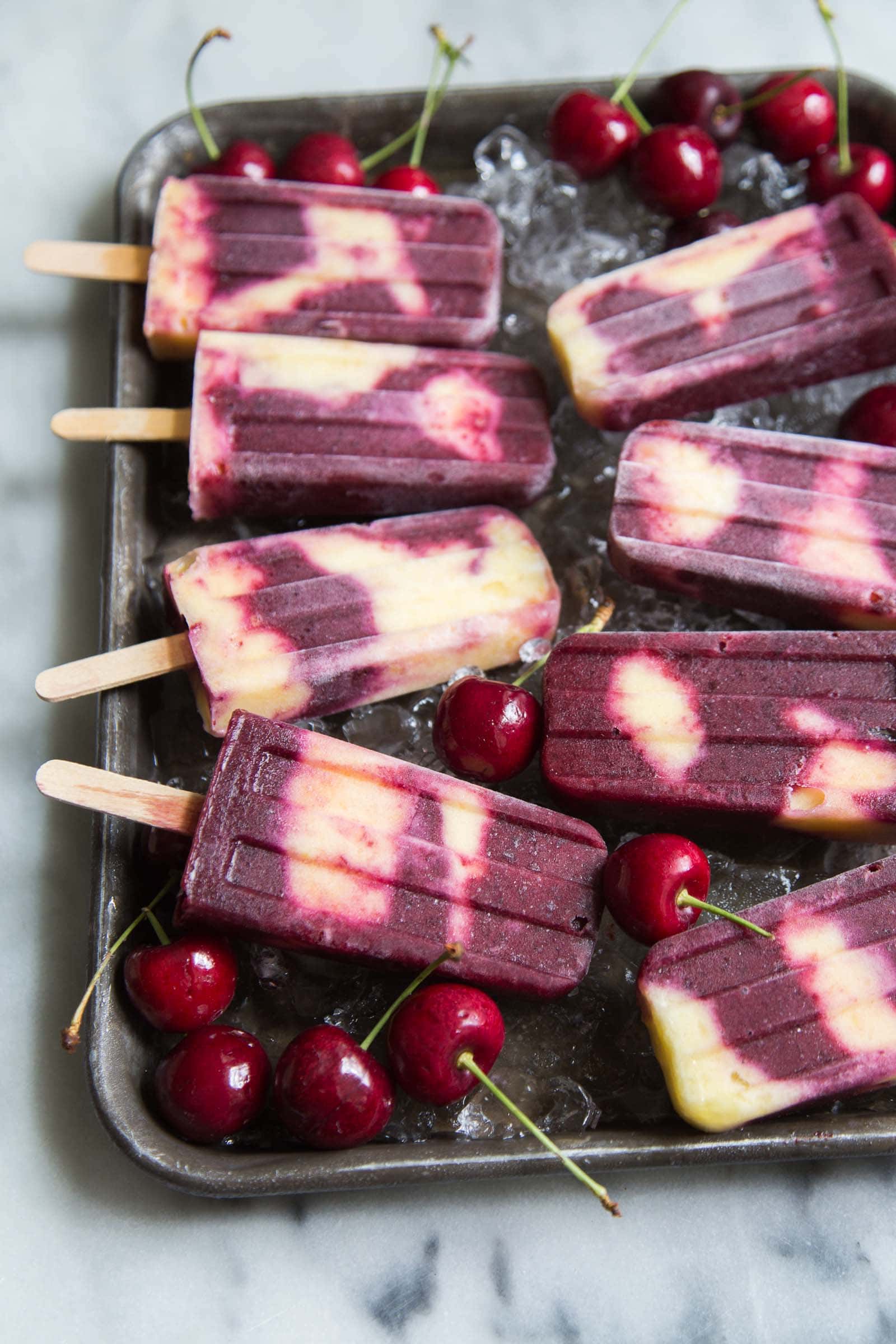 Cherry Pineapple Popsicles