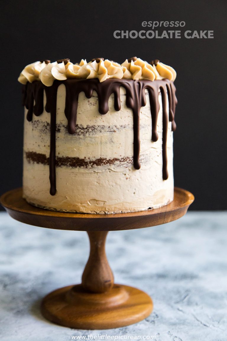 Espresso Chocolate Cake (with Swiss buttercream) The Little Epicurean