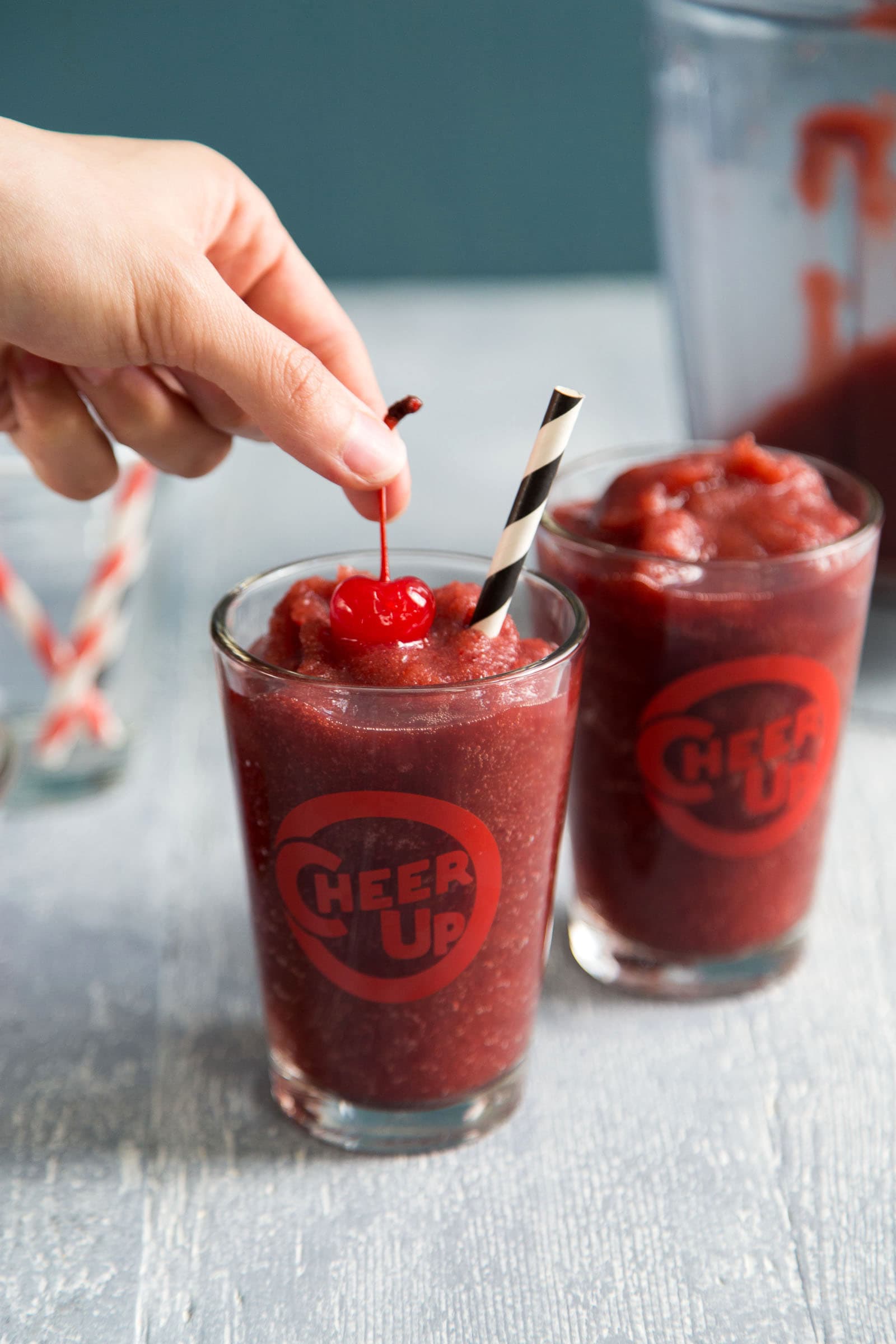 Cherry Jack and Coke Slushie