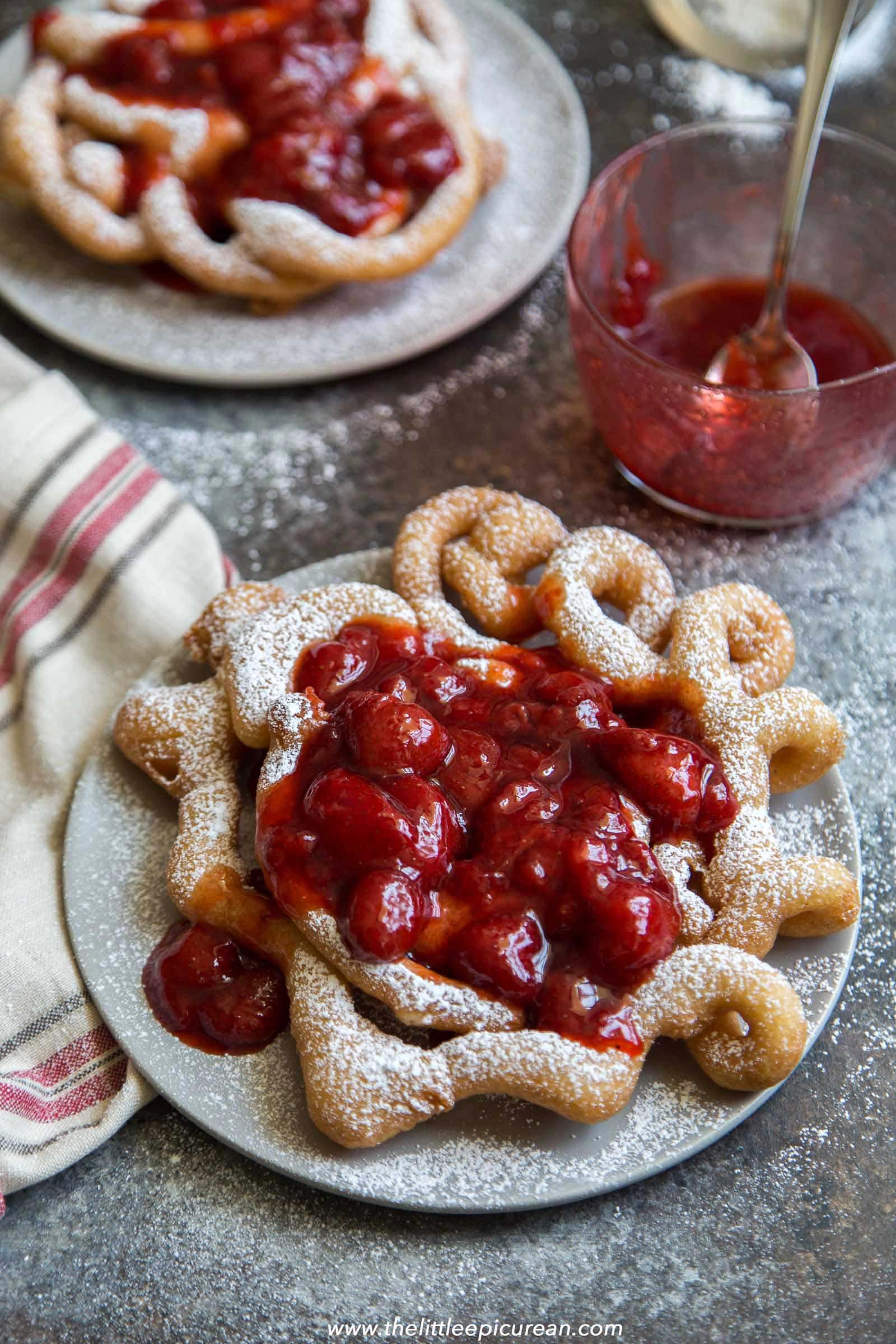 Strawberry Funnel Cake