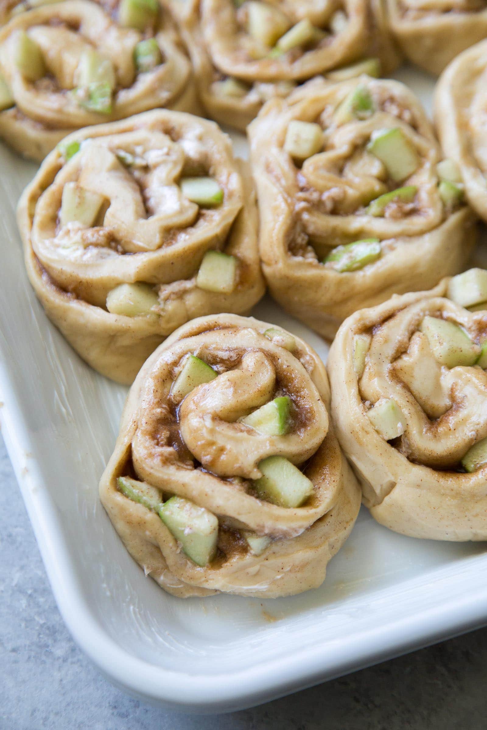 Apple Cinnamon Rolls with spiced cream cheese