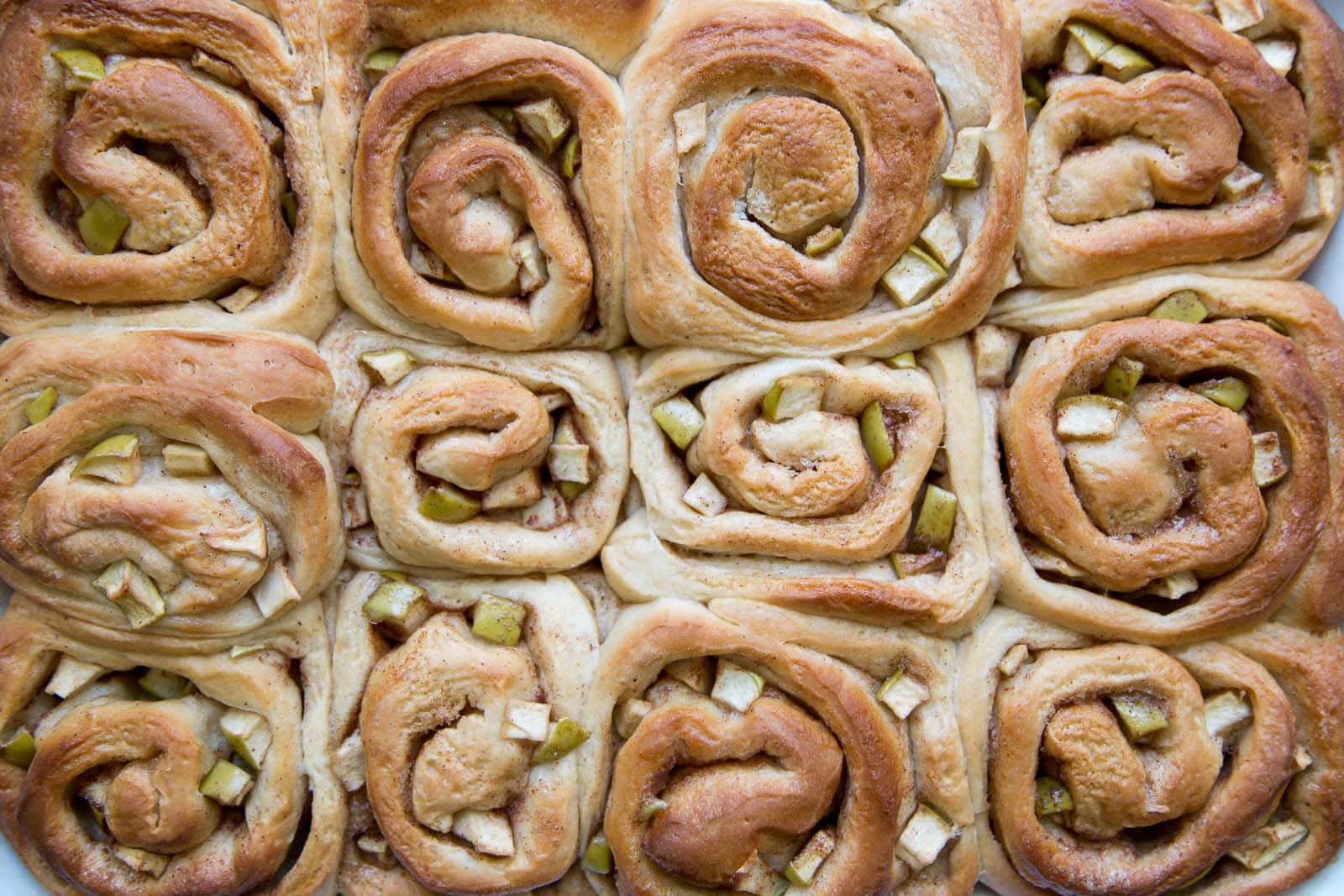 Apple Cinnamon Rolls with spiced cream cheese