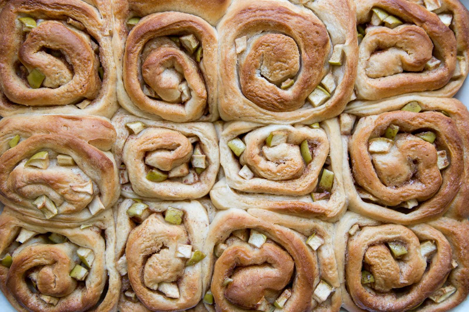 Apple Cinnamon Rolls with spiced cream cheese