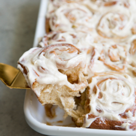 Apple Cinnamon Rolls with spiced cream cheese