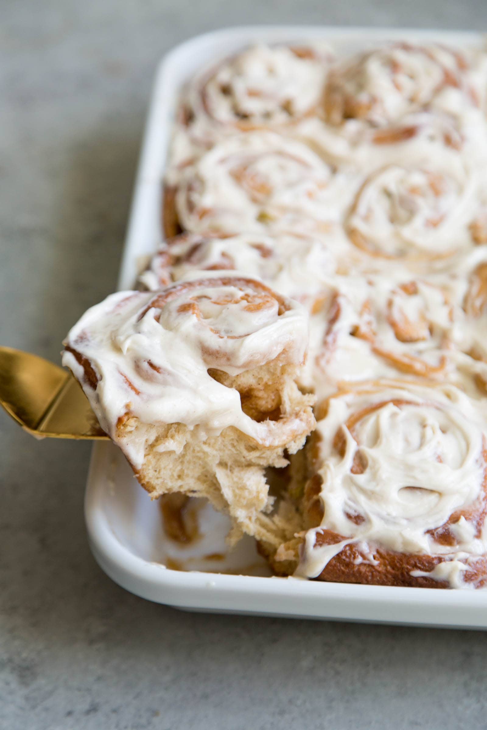 Apple Cinnamon Rolls with spiced cream cheese