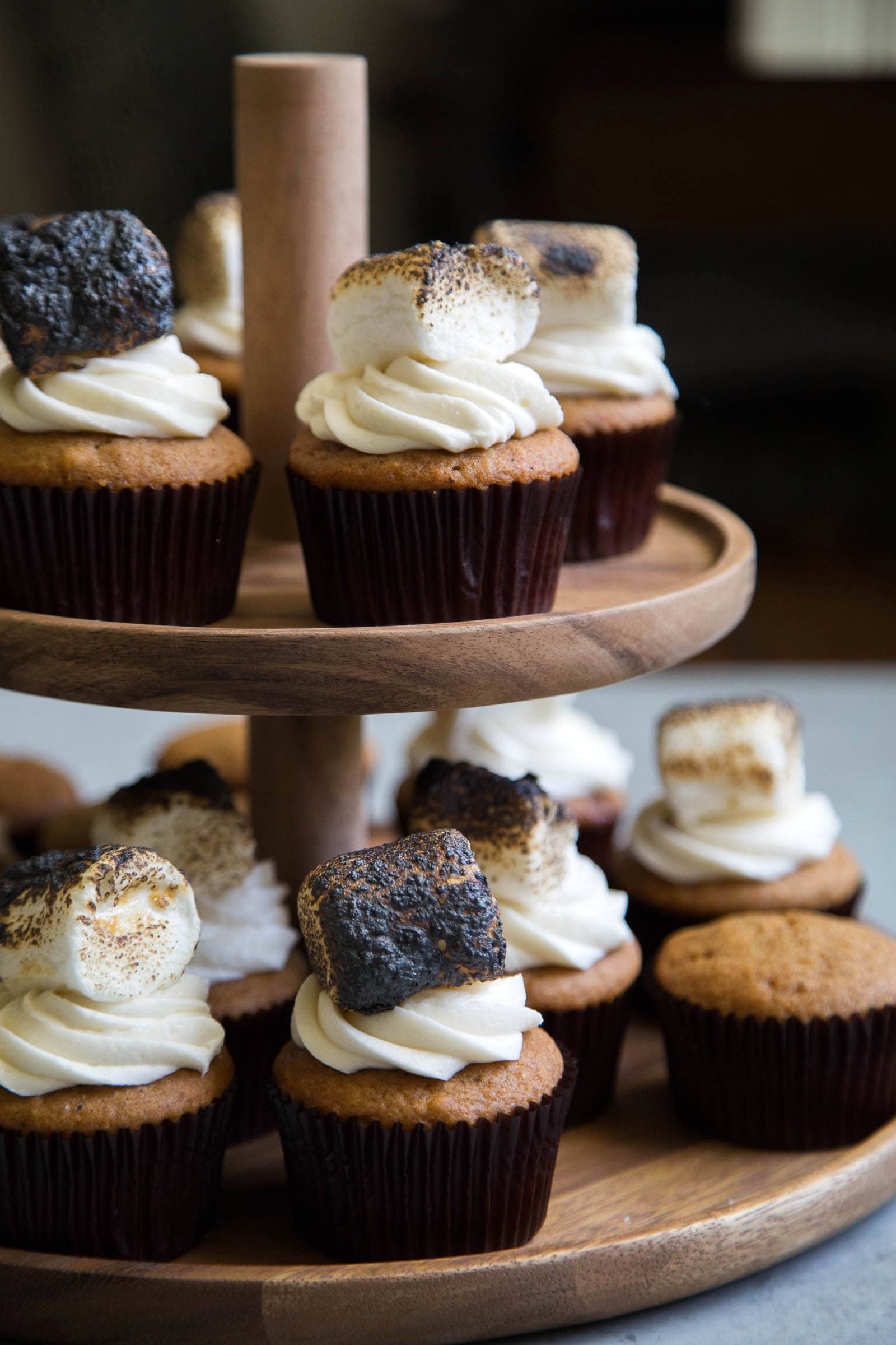 Butternut Squash Cupcakes with Toasted Marshmallows