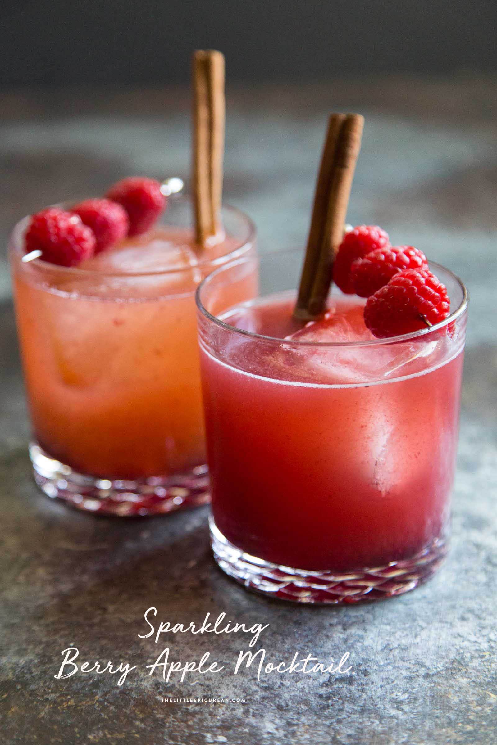 Sparkling Berry Apple Mocktail