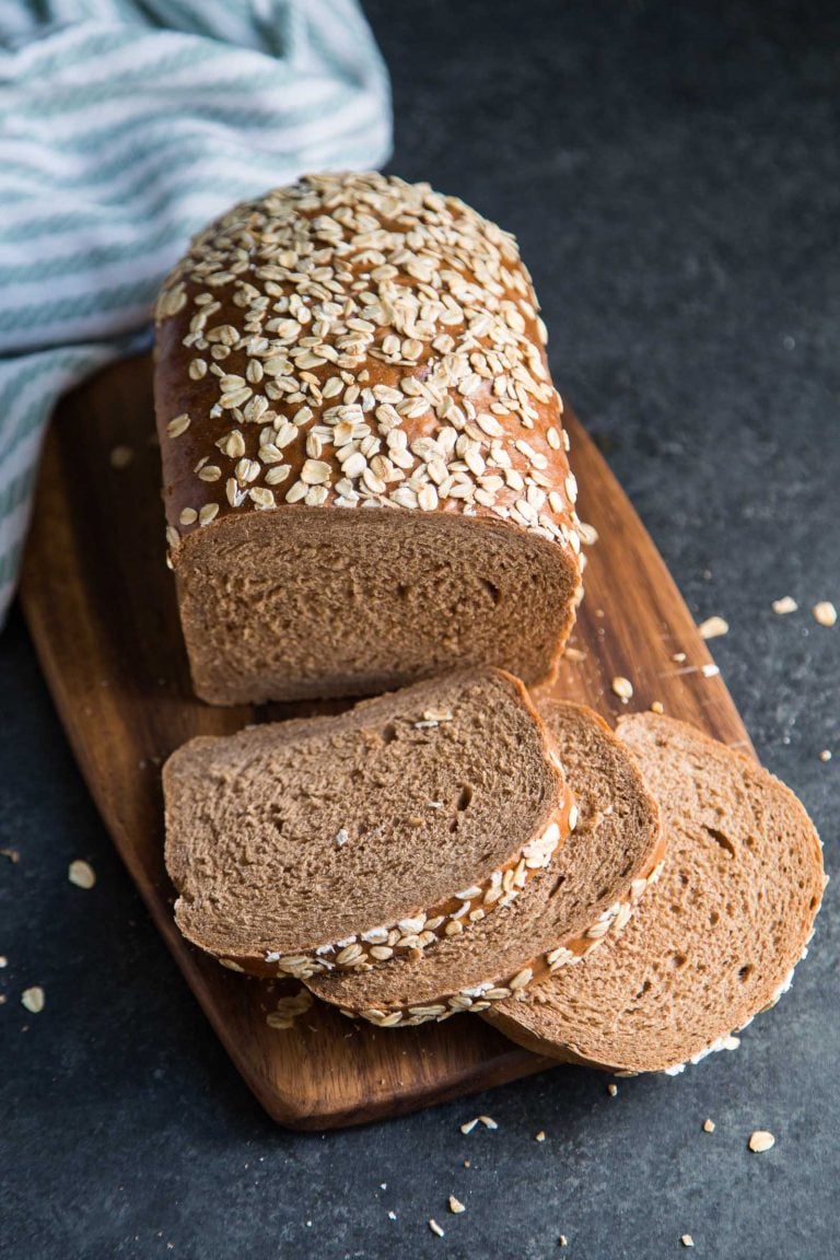 Stout Bread Loaf with Rolled Oats- The Little Epicurean