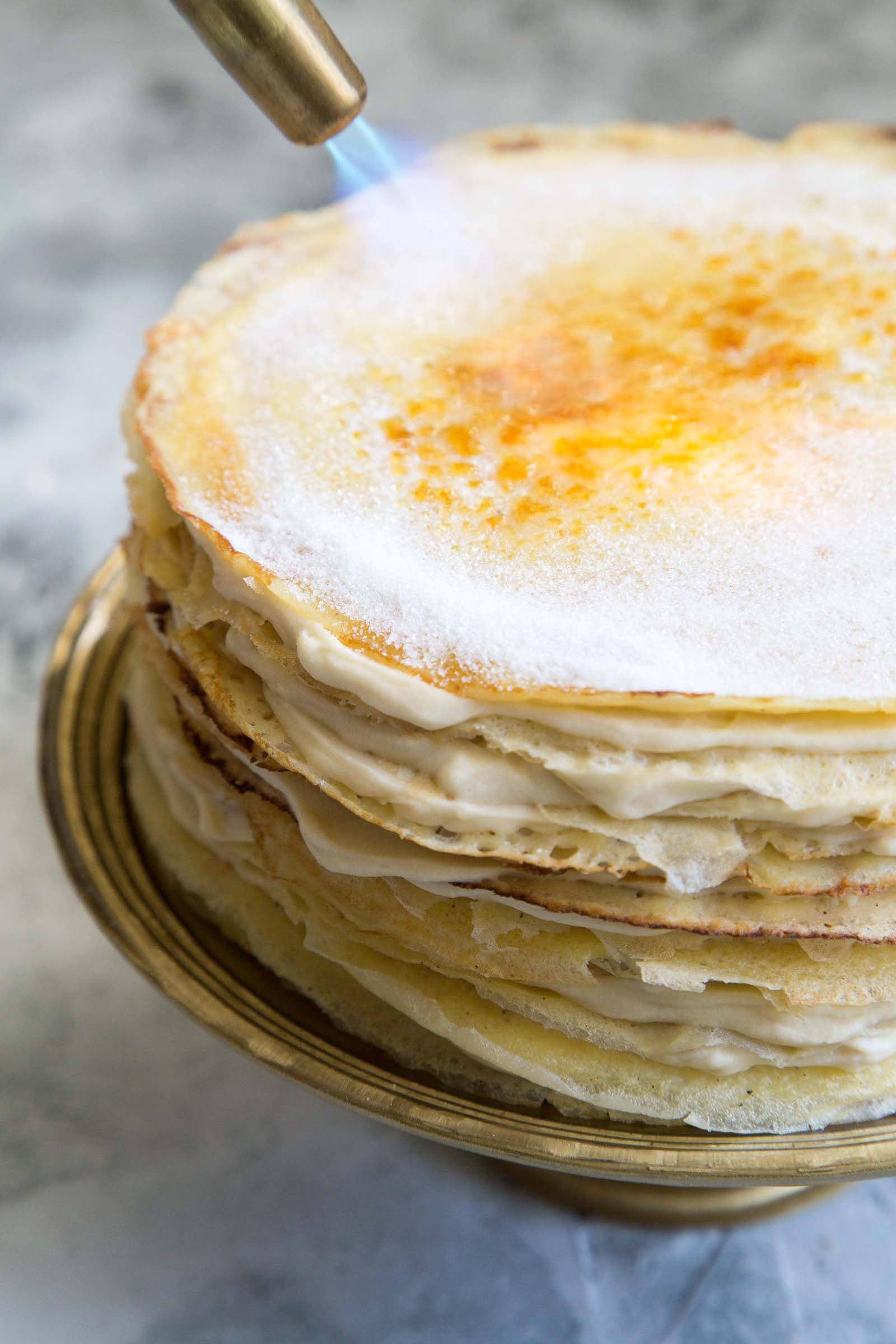 Orange Cinnamon Spiced Crepe Cake