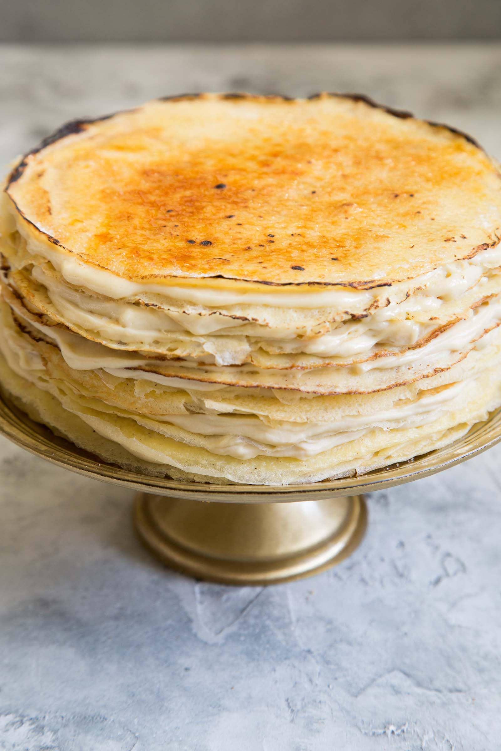 Orange Cinnamon Spiced Crepe Cake