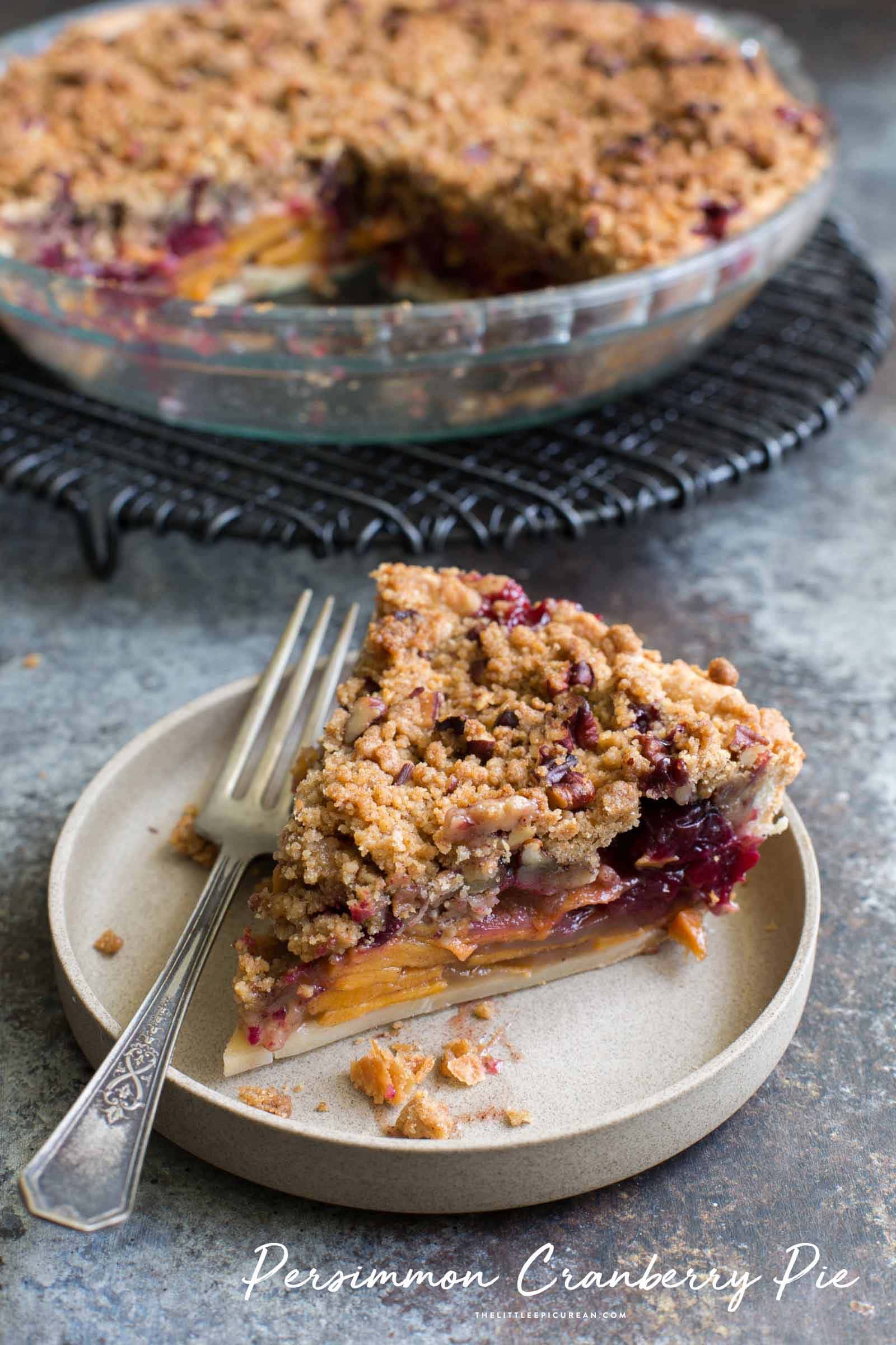 Persimmon Cranberry Pie