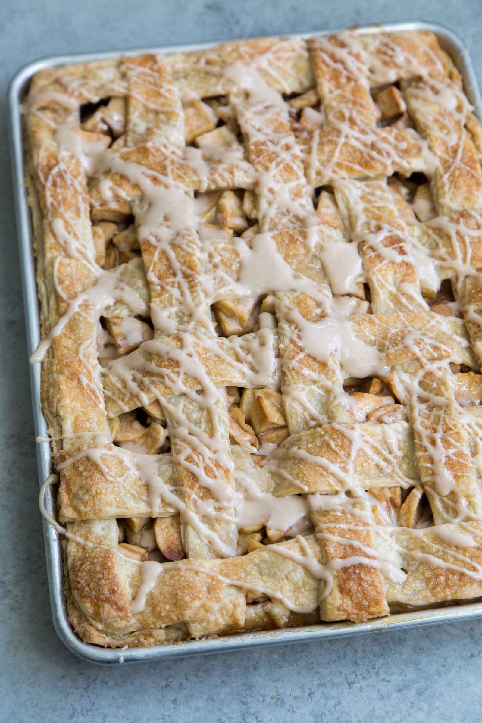 Apple Slab Pie with Maple Glaze