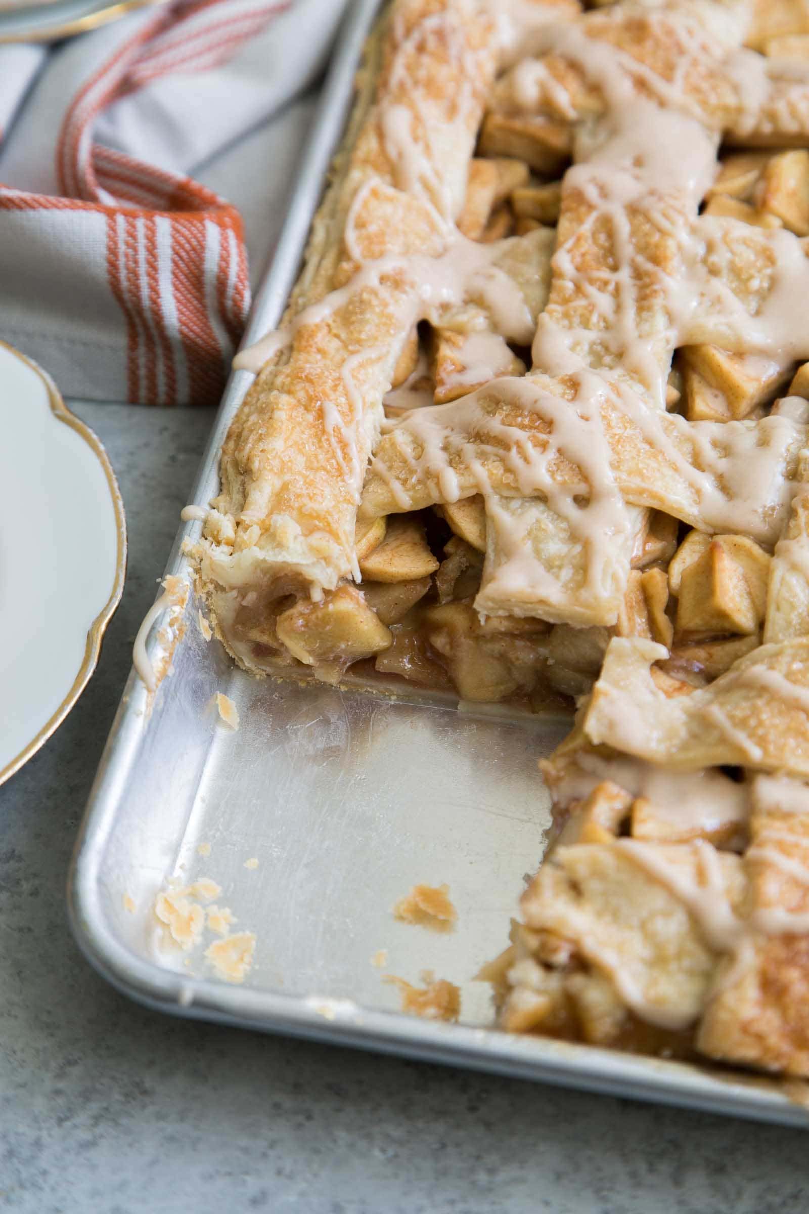 Apple Slab Pie with Maple Glaze