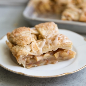 Apple Slab Pie with Maple Glaze