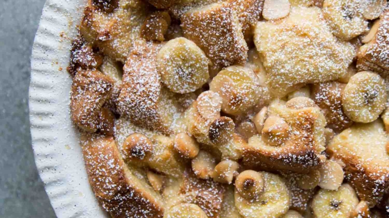 Banana Rum Bread Pudding