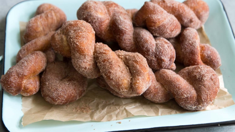 Cinnamon Sugar Twist Doughnuts