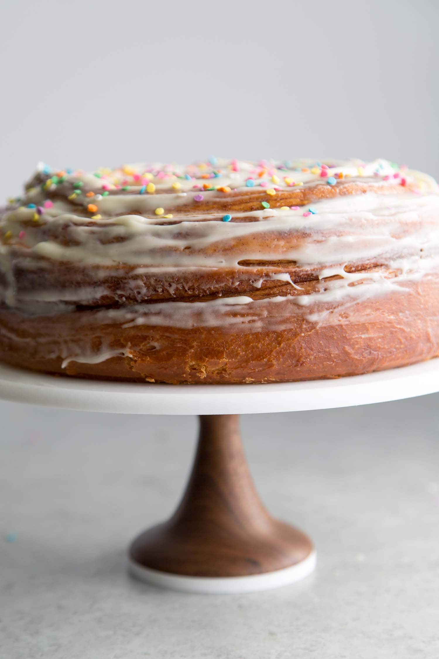 Birthday Cinnamon Roll Cake