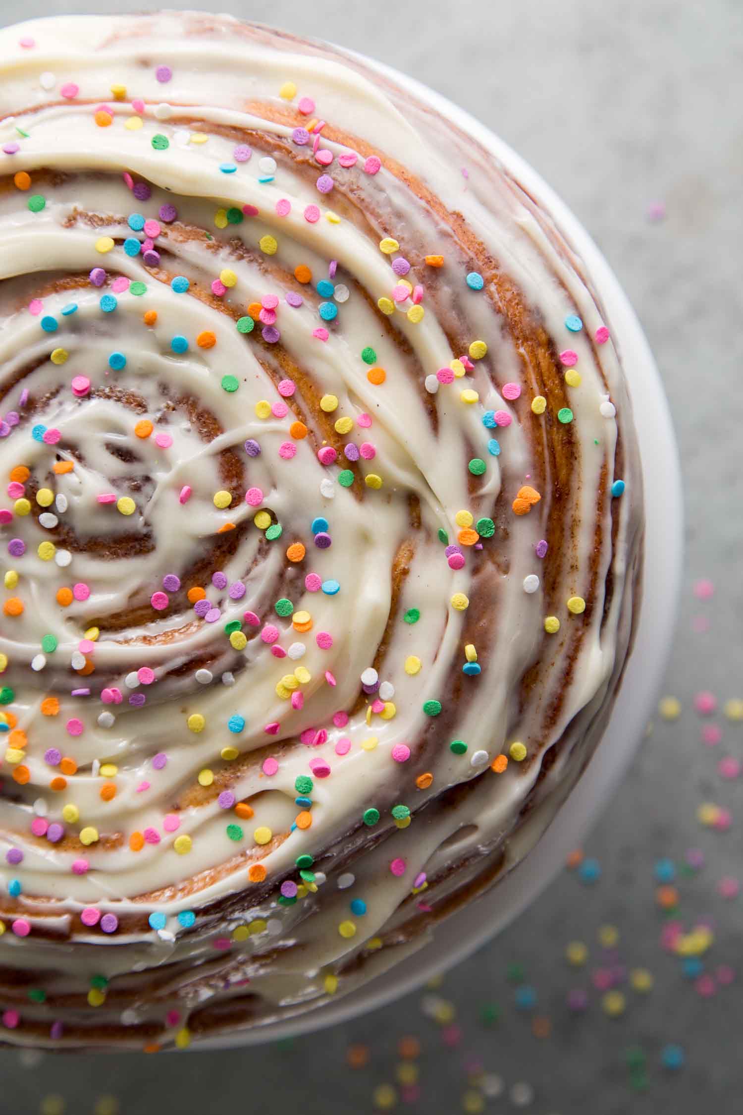 Birthday Cinnamon Roll Cake