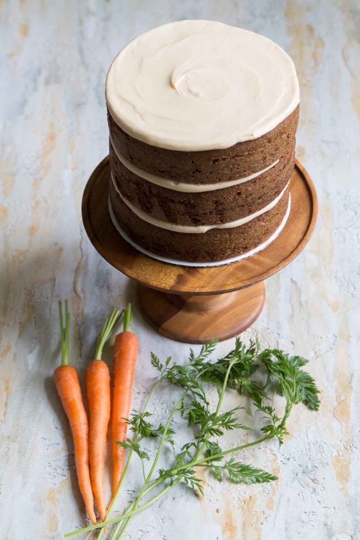 Carrot Cake with Brown Sugar Cream Cheese Frosting