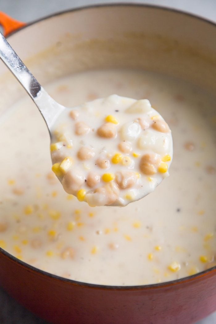 Chickpea Corn Chowder Soup The Little Epicurean