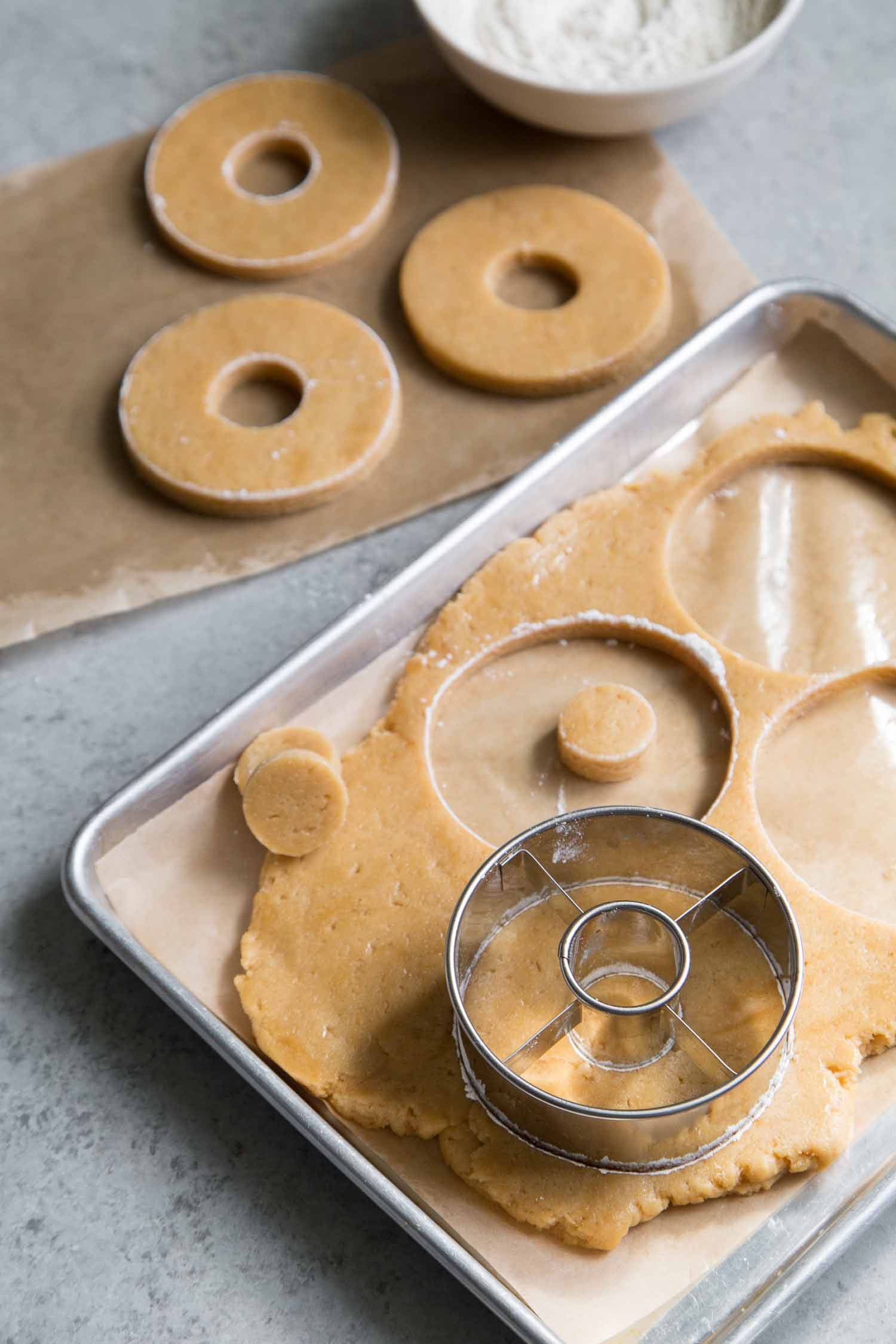 Peanut Butter Cake Doughnuts with Chocolate Glaze