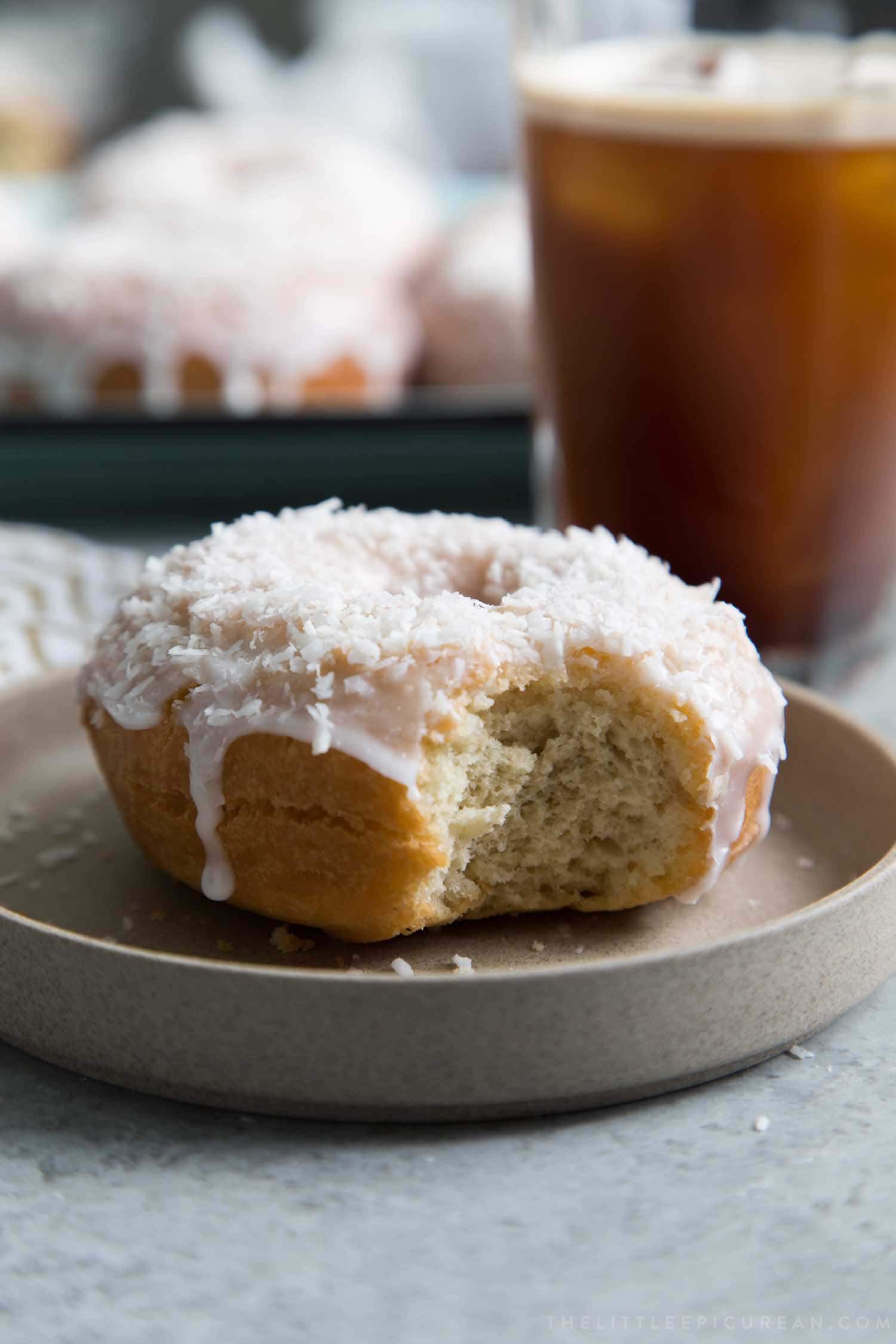 Coconut Cake Doughnuts with Coconut Milk Glaze