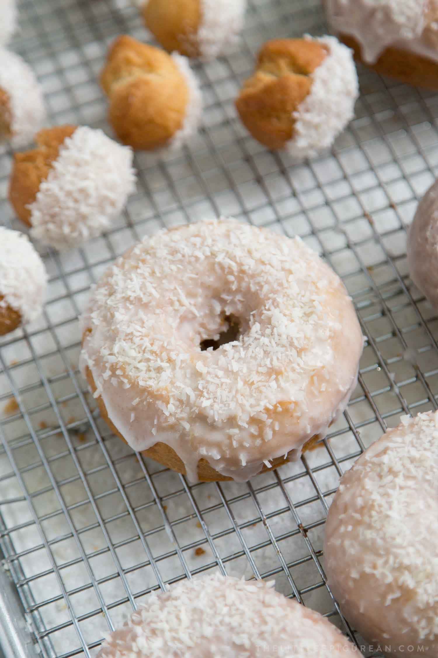 Coconut Cake Doughnuts with Coconut Milk Glaze