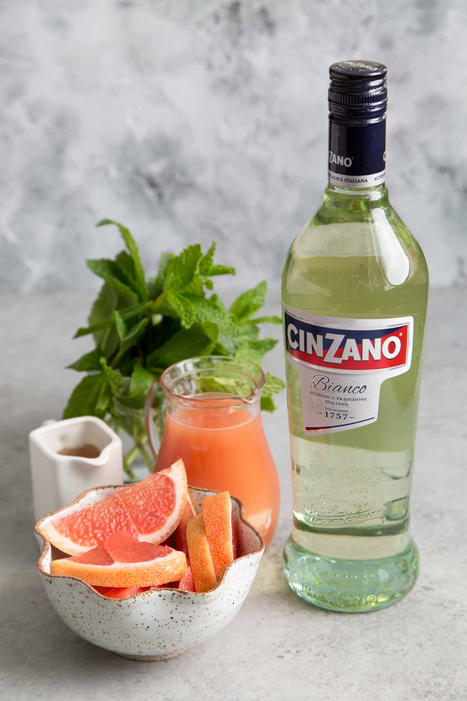 honey, fresh mint, grapefruit juice, 