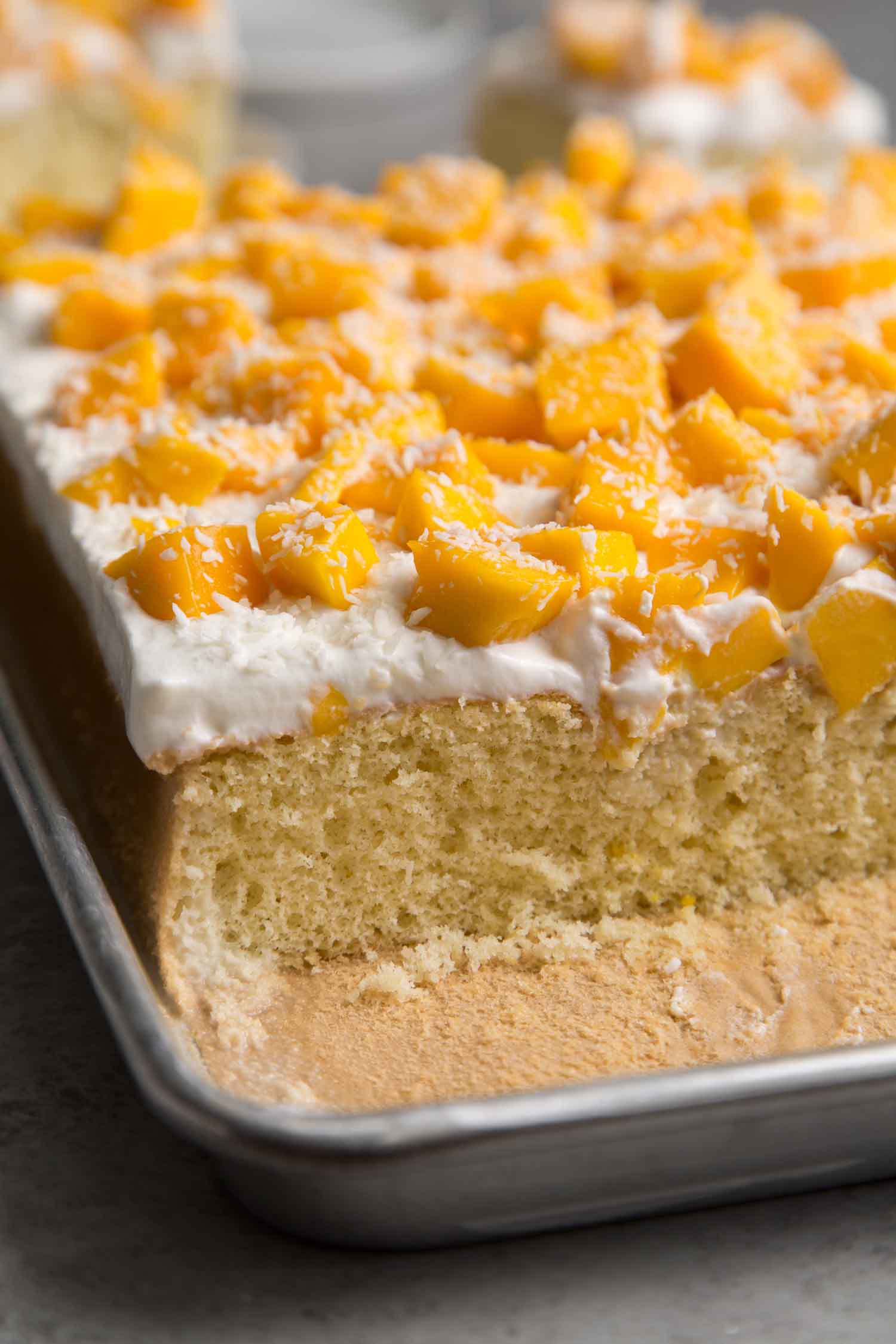 Mango Coconut Sheet Cake