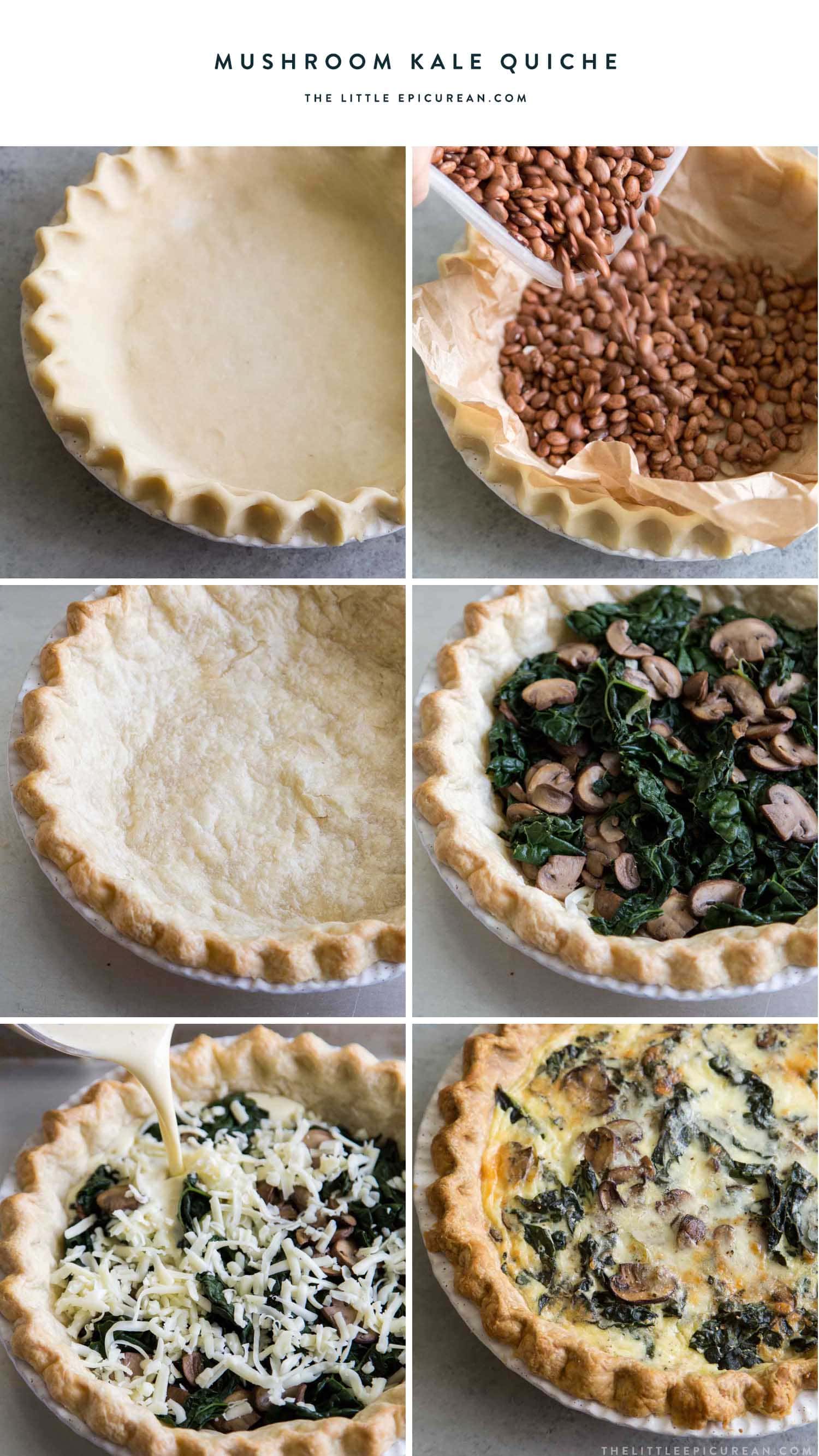 Mushroom Kale Quiche